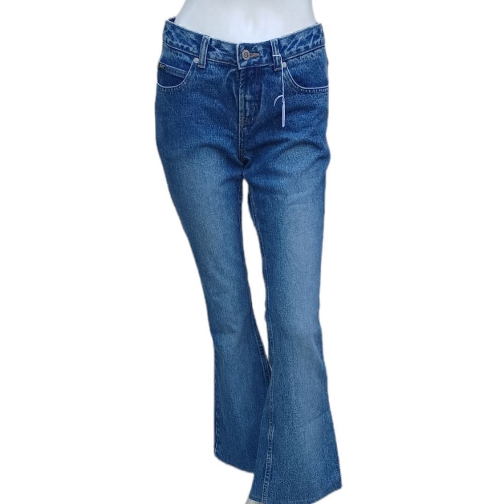 42232...Squeeze Bootcut Jeans Size 3/4, 28"Inseam 8"Rise